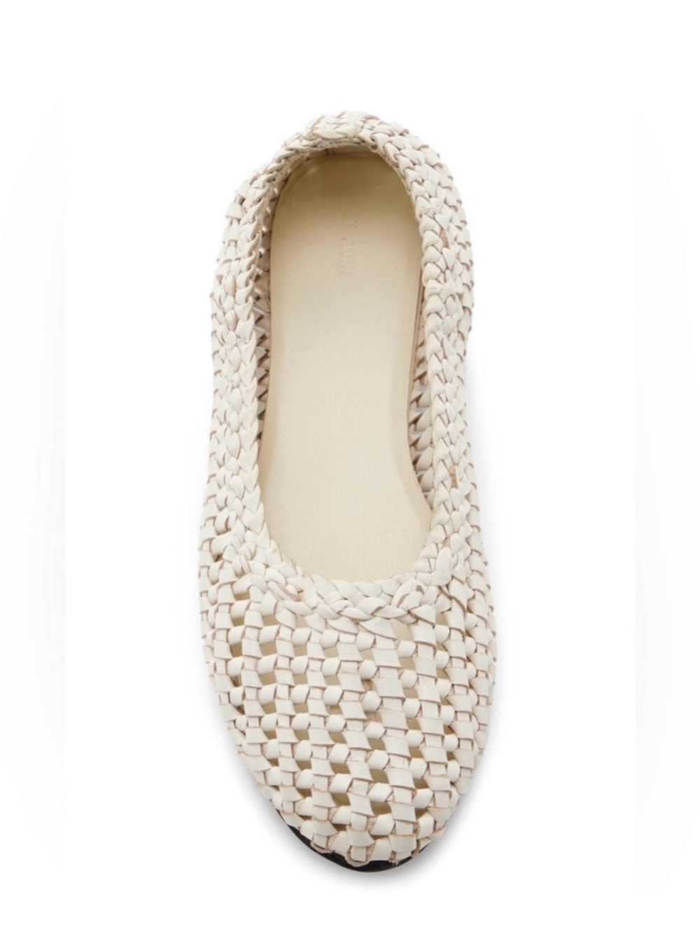 St. Agni White Macrame Leather Mesh Ballet flats Size 36